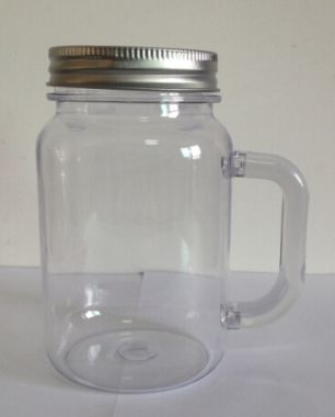 16OZ single wall mason jar mug with straw
