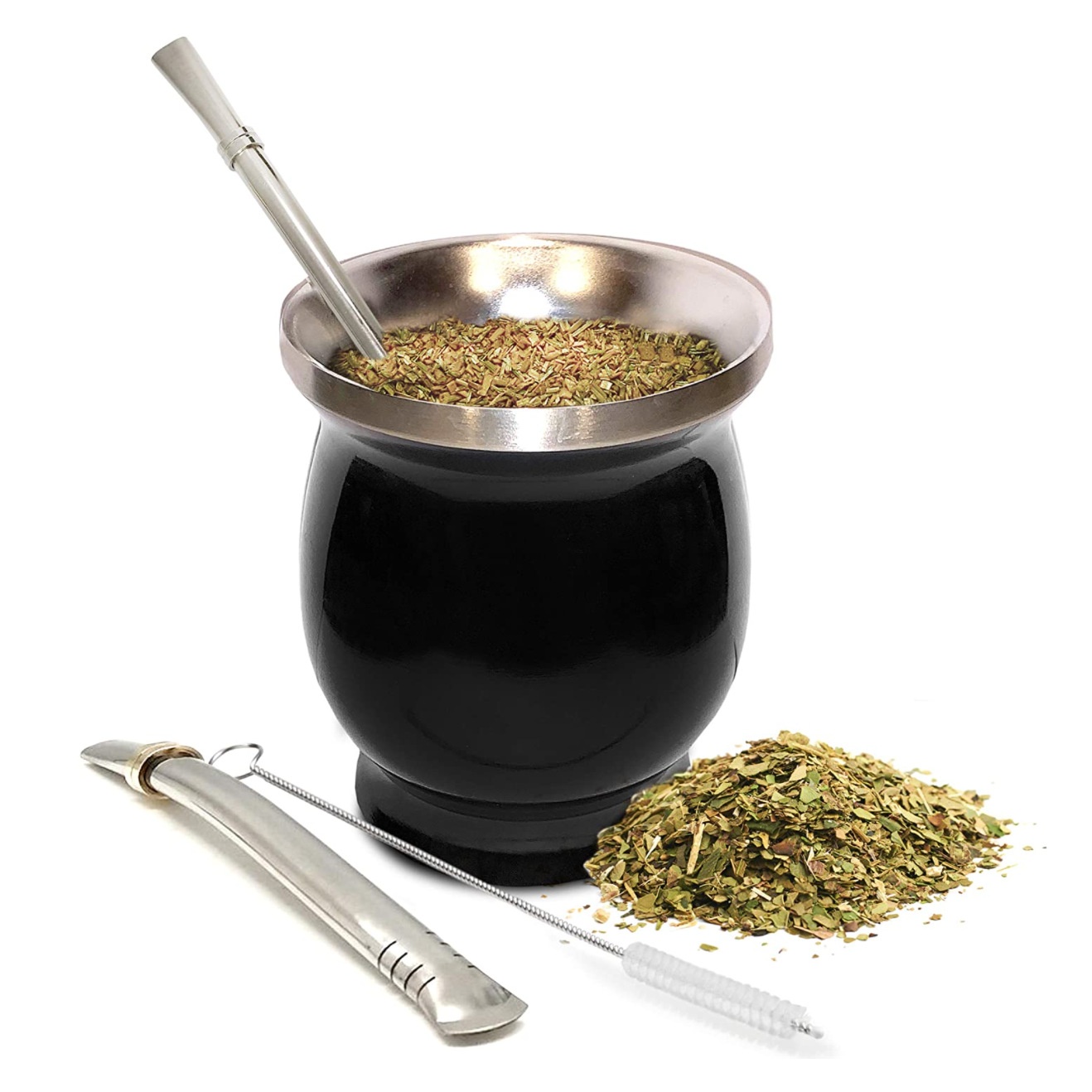 Wholesale 8oz 230ML Portable Stainless Steel Double wall Yerba Tea Mate Cup with Bombilla Straw