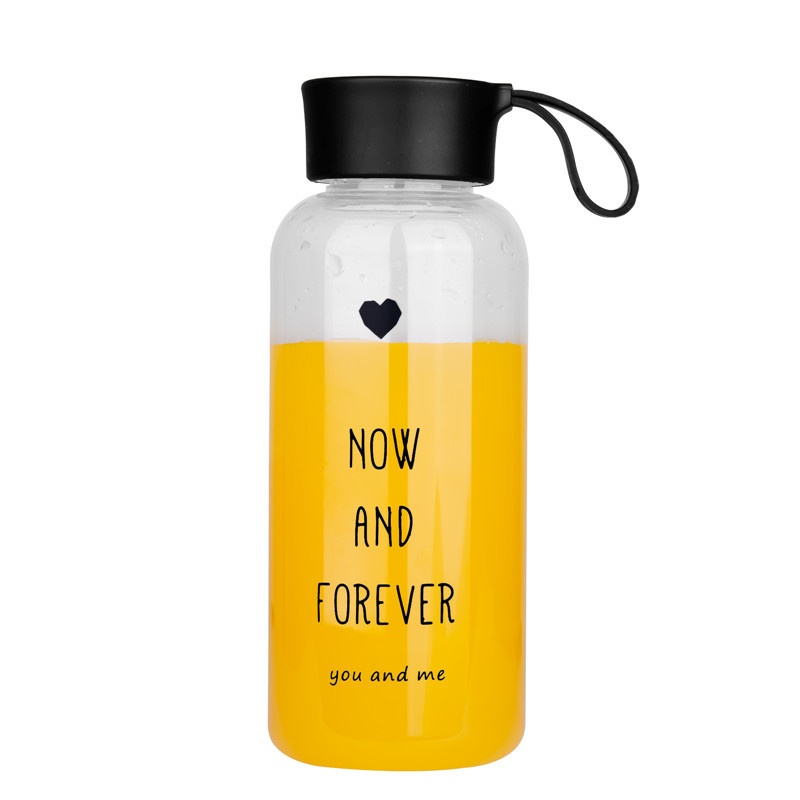 500ml Creative plastic cup mens ms students bottle portable large capacity with plastic water bottle