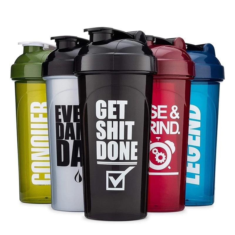 Custom Logo BPA Free Plastic 16oz 25oz Shaker Cup Protein Shake Sports Gym Protein Shaker Bottle