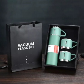 500ml stainless steel thermos bottle vacuum flask with 3 cups vacuum flask sets