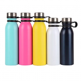 Creative gifts for corporate annual meeting Silicone Coke bottle with handle Stainless steel vacuum insulated water bottle