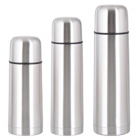 2022 hot sales Classic Stainless Steel Vacuum Flask Insulated Water Bottle of Bullet Shape in Stainless Steel Color