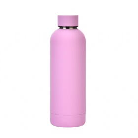 New products 500ml double wall stainless steel insulated sports thermal water drinking bottles with rubber painted color