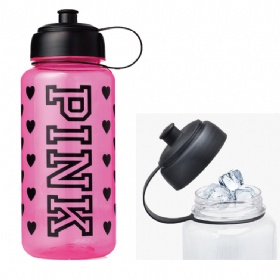1000ml pink Leakproof Portable clear cool plastic Bottle Portable plastic water Bottle