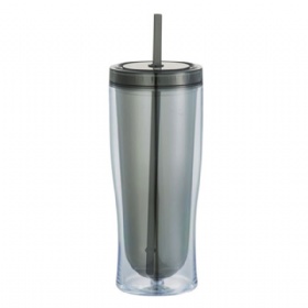 hot sales plastic 16oz Double Wall sipper Tumbler With Straw