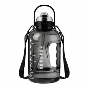 Outdoor Travel Yoga 2L Clear Sports Custom Gym Plastic Bottles With Phone Holder Handgrip Water Bottles With Straw