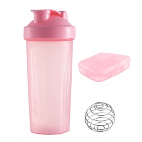 Hot Products Durable Gym Shaker Bottle Plastic Protein Shaker Bottle With Mixing Ball And pill box