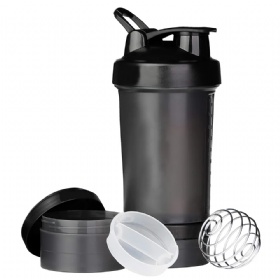 Top Seller BPA Free Plastic Tritan Fitness Shaker Cup, Gym Sports Protein Powder Black Shaker Bottle With Storage