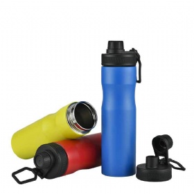 Single Wall 800ML BPA Free Promotion Stainless Steel Sports Hiking Outdoor Metal Drink Water Bottle with Handle