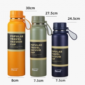Factory Wholesale 800ml 1000ml Large Capacity Sports Outdoor Travel Double Wall Heat and Cold Vacuum Insulation Thermos Bottle