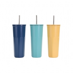 304 Stainless Steel Thermos Cup Portable Vacuum Coffee Cup Creative Office Accompanying Custom Sippy Cup with Straw