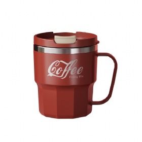 Creative Insulated 14oz/400ML 304 Stainless Steel Mugs Portable Leak-Proof Water Tea Coffee Mugs Milk Cup with Handle and Lid